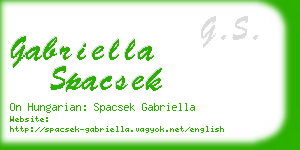 gabriella spacsek business card